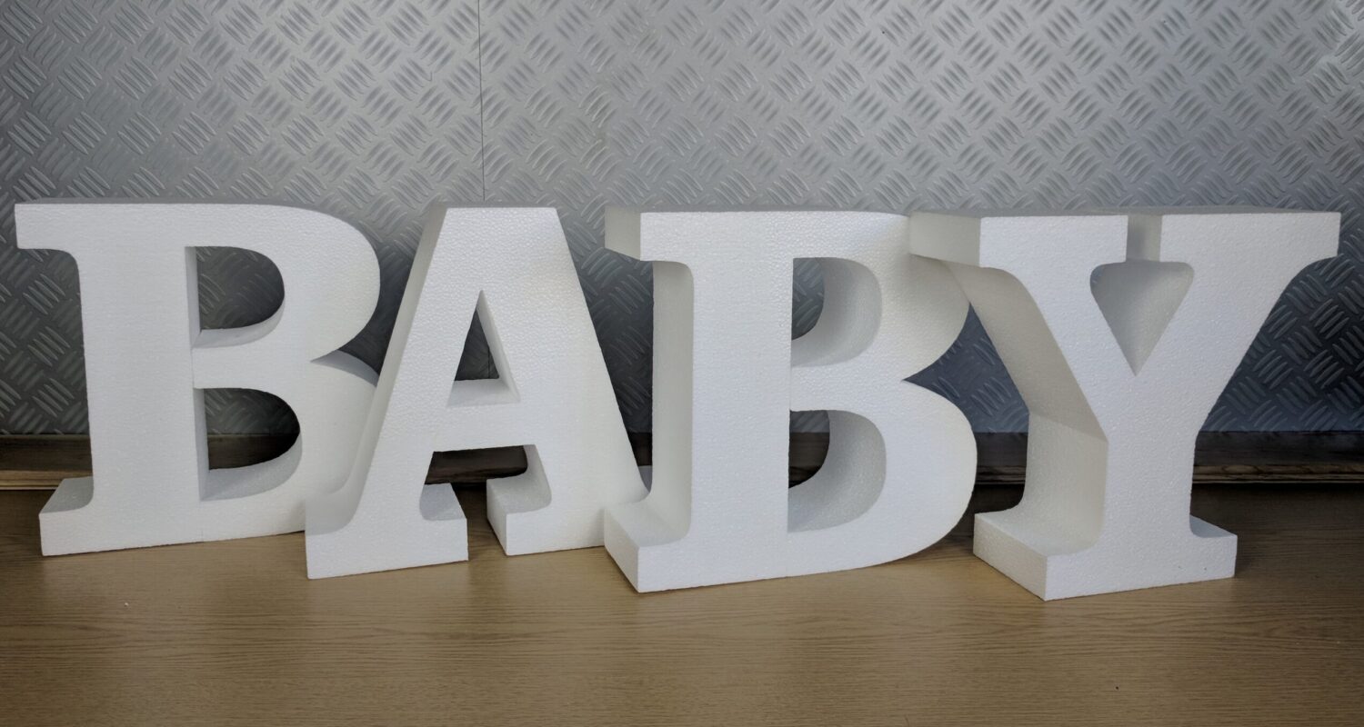 Polystyrene Baby Freestanding Sign