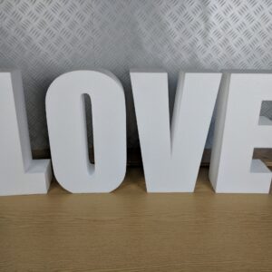 Polystyrene Love Freestanding Letters