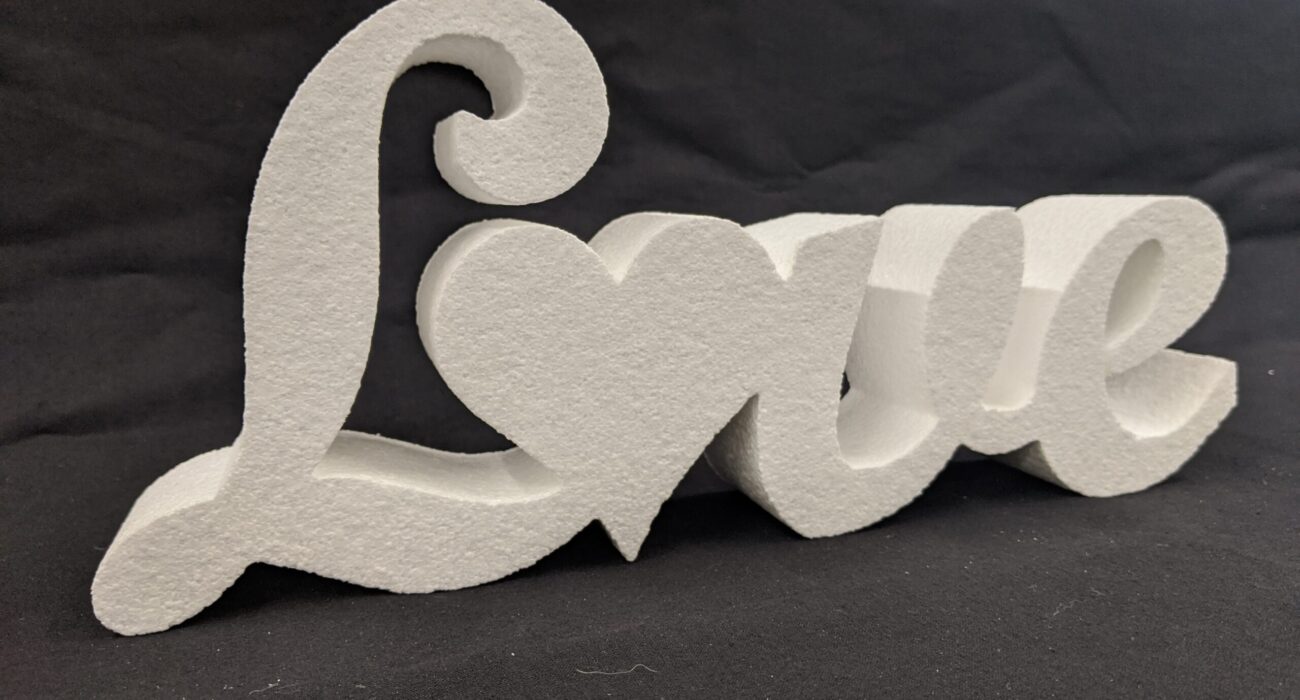 Polystyrene Small Love Freestanding Sign