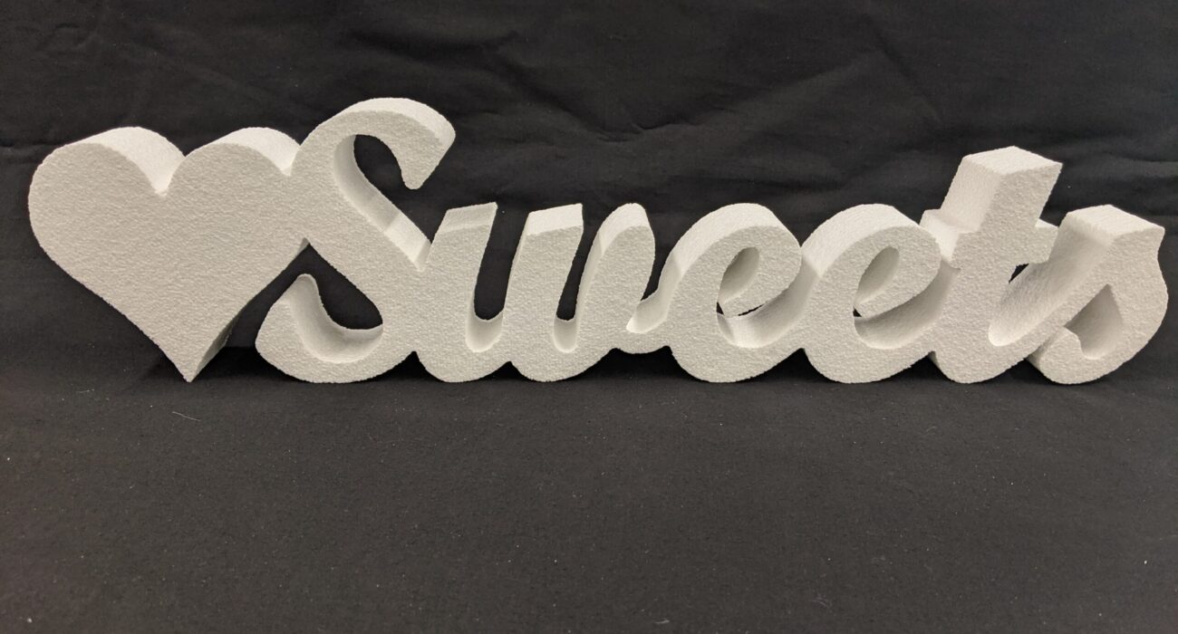 Polystyrene Sweets Freestanding Sign