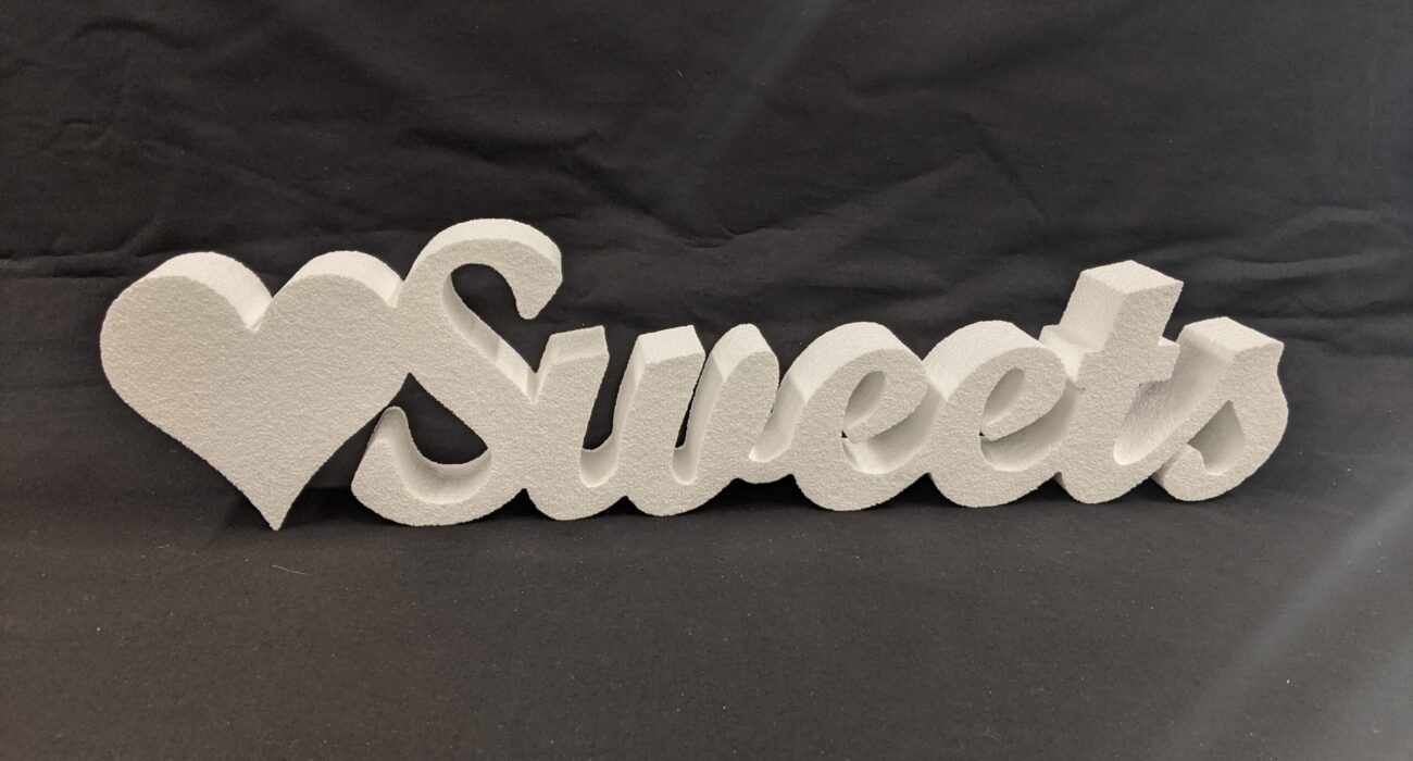 Polystyrene Sweets Freestanding Sign