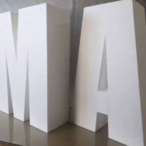 380mm high X 25mm thick 3D Polystyrene Decorative Letters/Numbers 